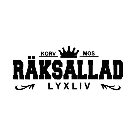 korv, mos, räksallad.
